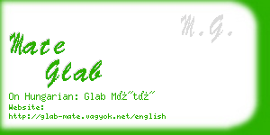 mate glab business card